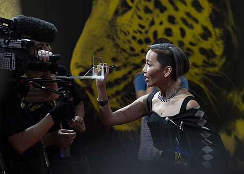 Director Mattie Do at the 78th Locarno Film Festival red carpet