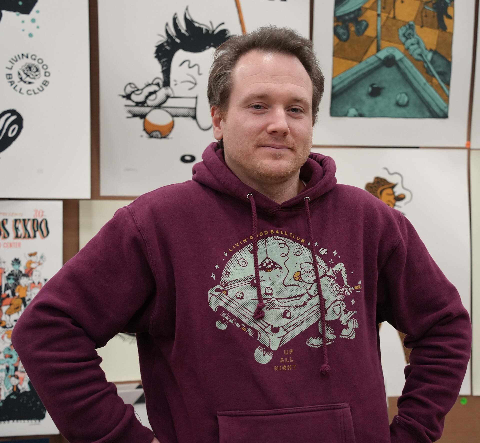 Max Gordon, Livin' Good Studios, Flatstock Exhibit at SXSW 2025 in Austin, Texas in March 2025.