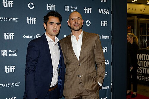 Max Minghella and Fred Berger at the 2024 Toronto International Film Festival (TIFF) for the movie Shell.