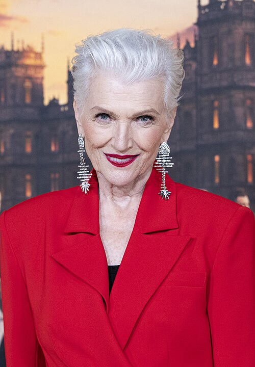 Maye Musk at September 2025 Downton Abbey: The Grand Finale Premiere in New York.