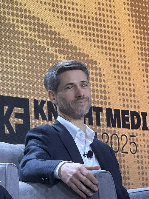 Matt Mahan, Mayor of the City of San Jose, speaking at the 2025 Knight Media Forum in Miami, Florida in February 2025