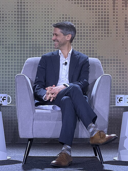 Matt Mahan, Mayor of the City of San Jose, speaking at the 2025 Knight Media Forum in Miami, Florida in February 2025