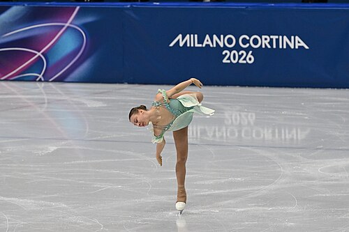 MILAN, ITALY - 17 FEBRUARY 2026: Meda Variakojytė of Lithuania compete during the Figure Skating Women Single Skating Short Program at the Olympic Winter Games Milano Cortina 2026  Milano Ice Skating Arena on February 17, 2026 in Milan, Italy