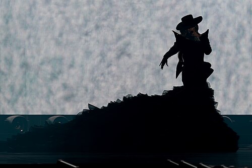 Melody, representing Spain, performing at Eurovision 2025 in Basel, Switzerland.