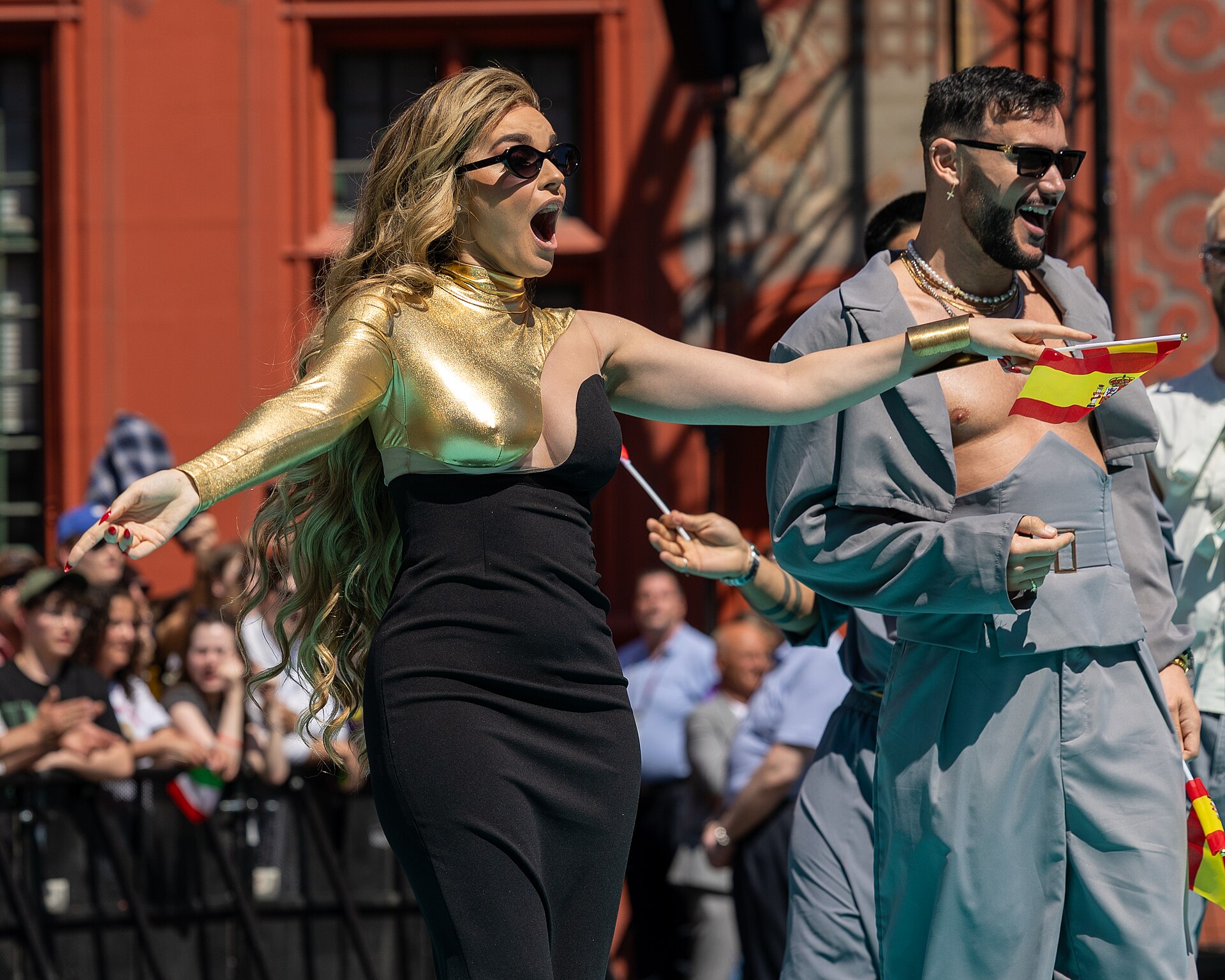Melody, representing Spain, on the Turquoise Carpet at Eurovision 2025 in Basel, Switzerland.