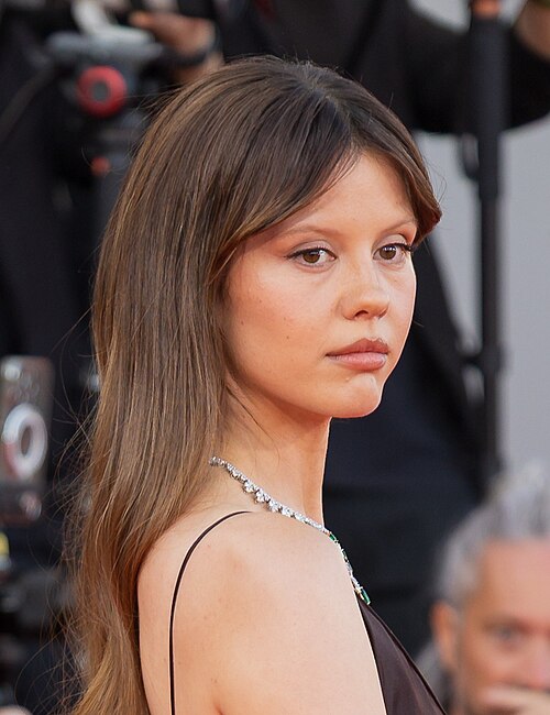 Mia Goth, actress, at 82nd Venice International Film Festival in Venice, Italy for the film Frankenstein.