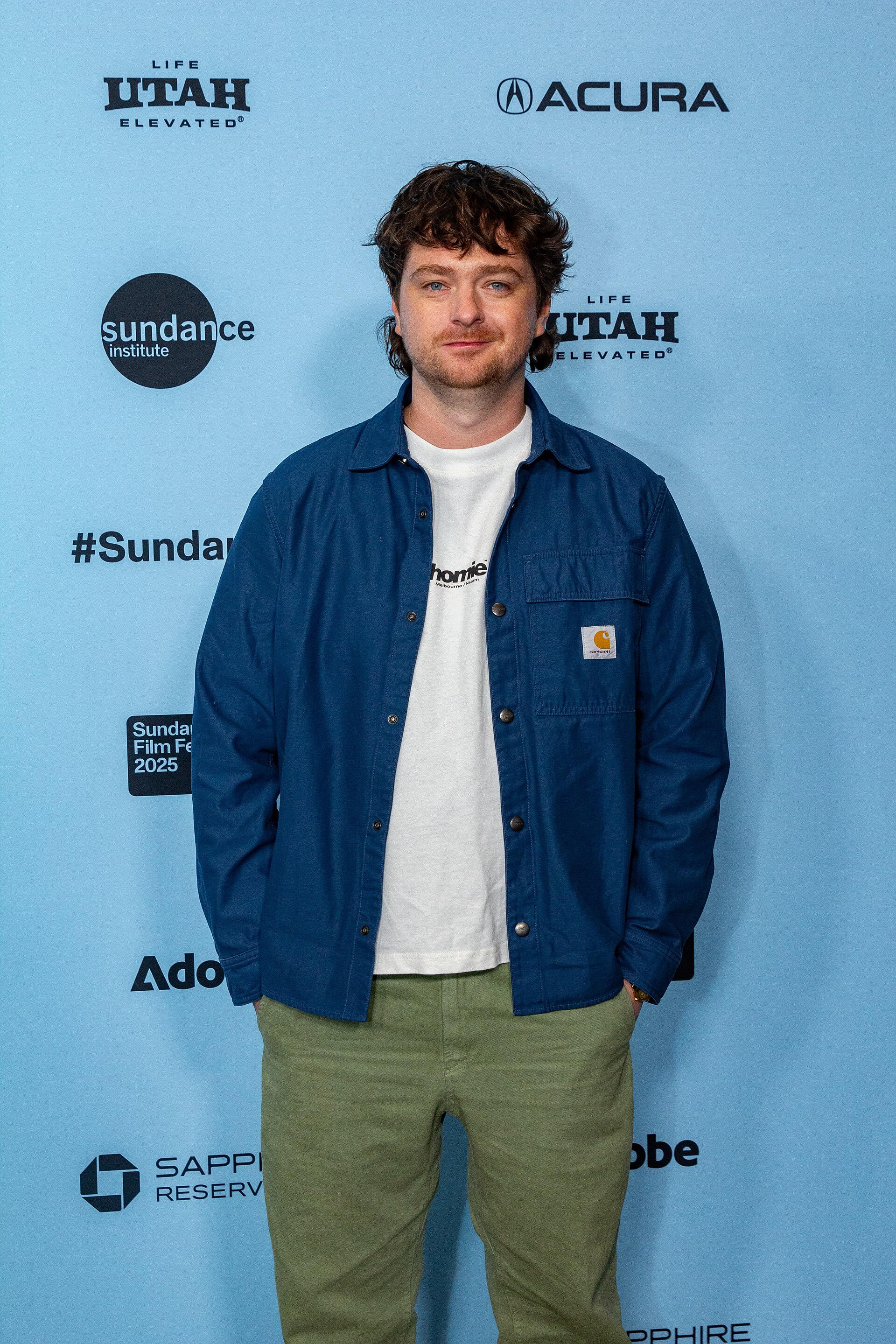 Michael Shanks, director, at the 2025 Sundance Film Festival for the movie Together.