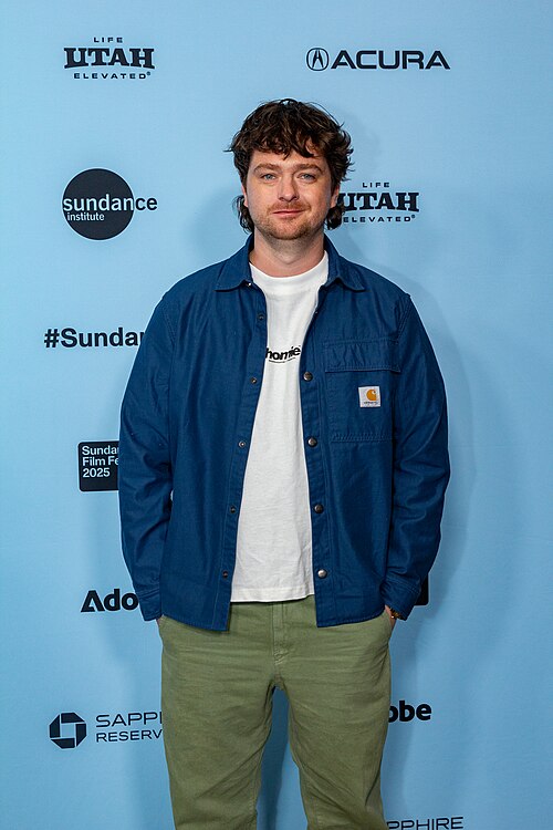 Michael Shanks, director, at the 2025 Sundance Film Festival for the movie Together.