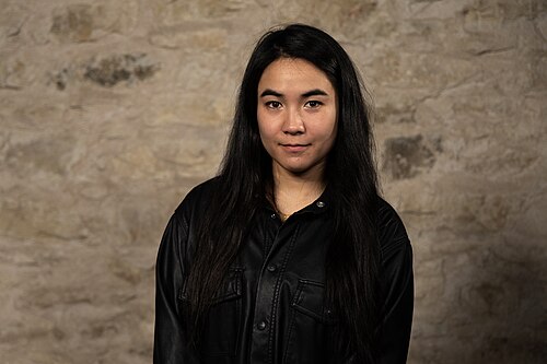 Michaela Holland, Director & Founder, at the WikiPortraits studio at the 2025 SXSW Festival.