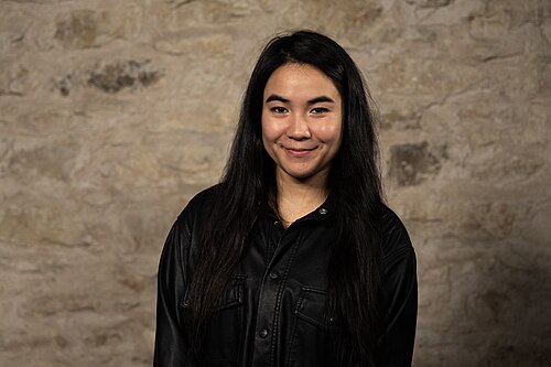 Michaela Holland, Director & Founder, at the WikiPortraits studio at the 2025 SXSW Festival.