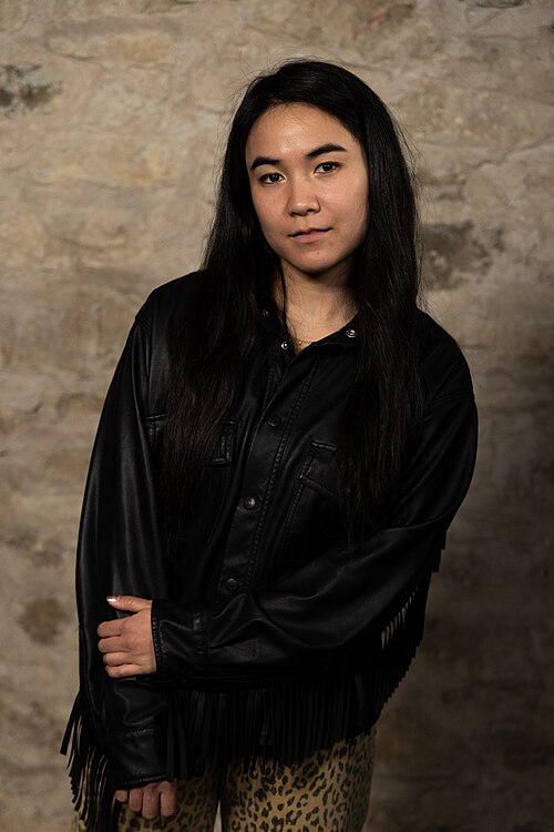 Michaela Holland, Director & Founder, at the WikiPortraits studio at the 2025 SXSW Festival.