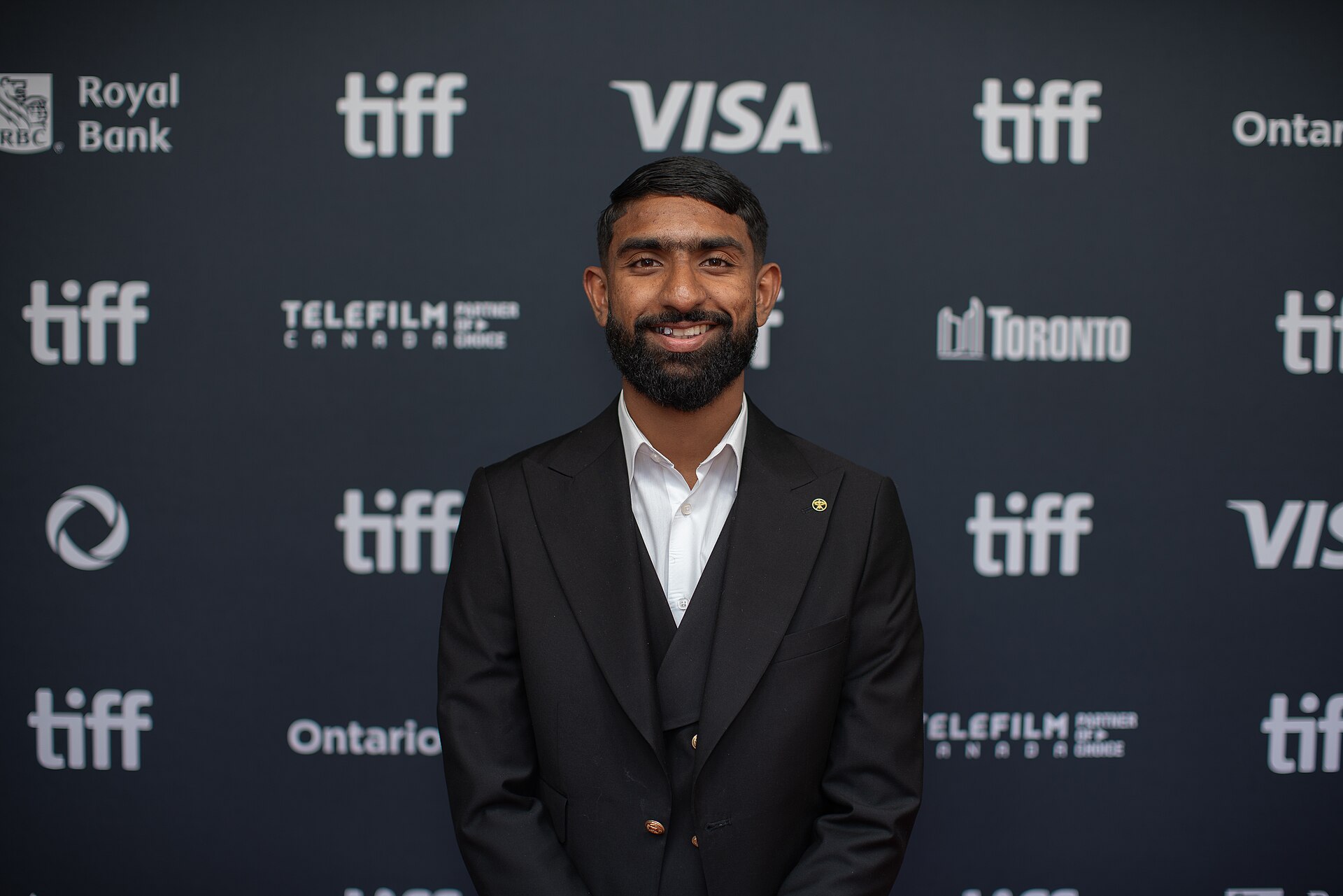 Midhushan Chandrasiri, actor in 'Little Jaffna', at the 2024 Toronto International Film Festival