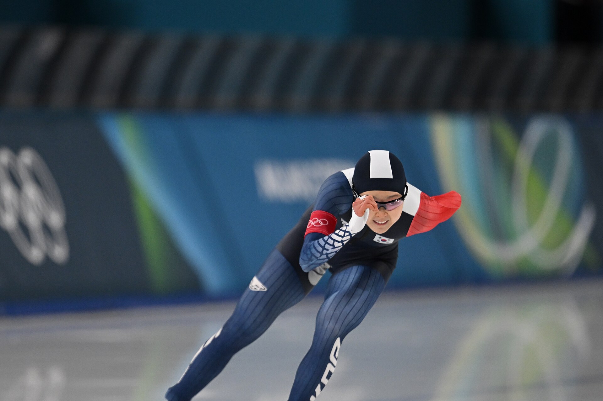 MILAN, ITALY - 09 FEBRUARY 2026: Min-Sun Kim of team Korea competes during the Speed Skating Women's 1000m at the Olympic Winter Games Milano Cortina 2026 Milano Ice Skating Arena on February 09, 2026 in Milan, Italy