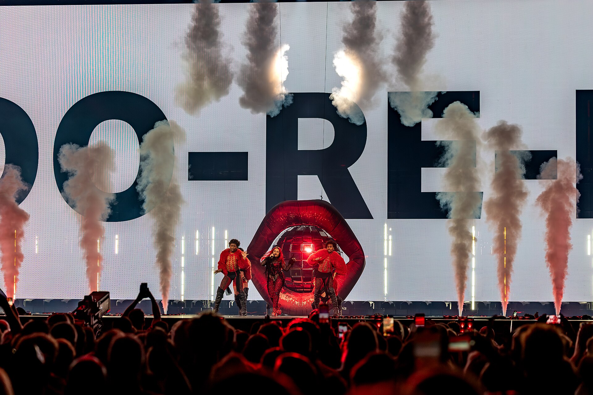 Miriana Conte, representing Malta, performing at Eurovision 2025 in Basel, Switzerland.