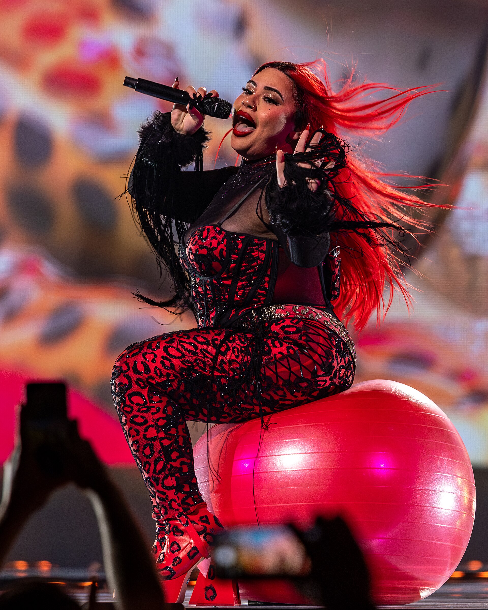 Miriana Conte, representing Malta, performing at Eurovision 2025 in Basel, Switzerland.