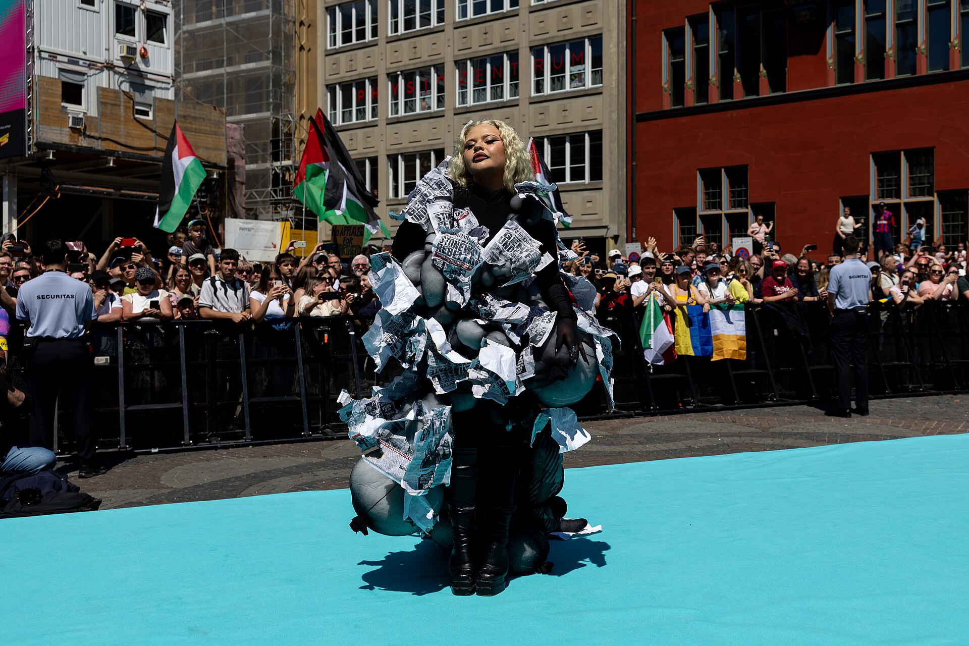 Miriana Conte, representing Malta, on the Turquoise Carpet at Eurovision 2025 in Basel, Switzerland.