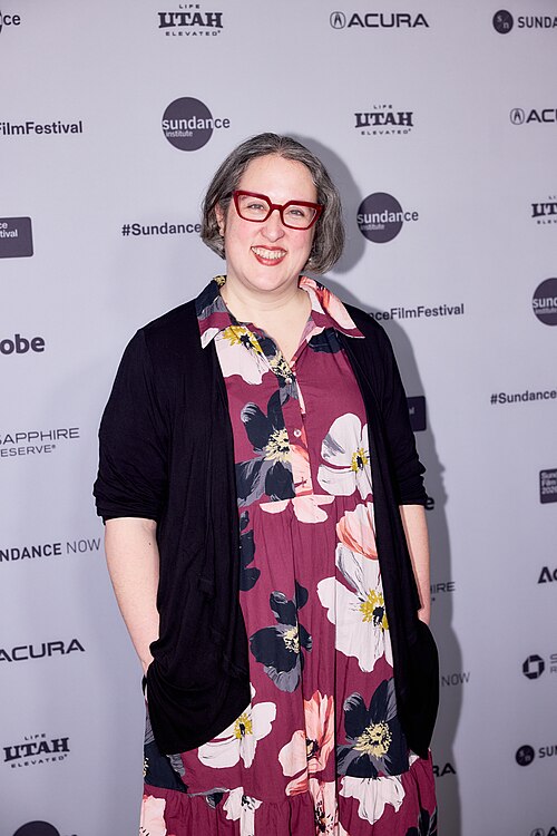 Mollie Goldstein at the 2026 Sundance Film Festival for In the Blink of an Eye
