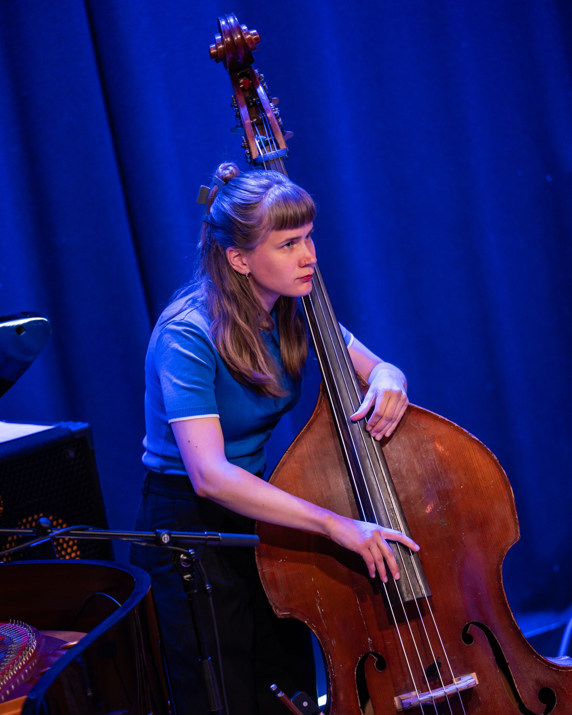 Mona Krogstad "Serenity now" med Veslemøy Narvesen, Hogne Kleiberg, Kertu Auer og special guest Kristoffer Lo. Sølvsalen, Kongsberg Jazzfestival 2024.
Foto: Birgit Fostervold @knipselyst

CC: BY-SA 2.0