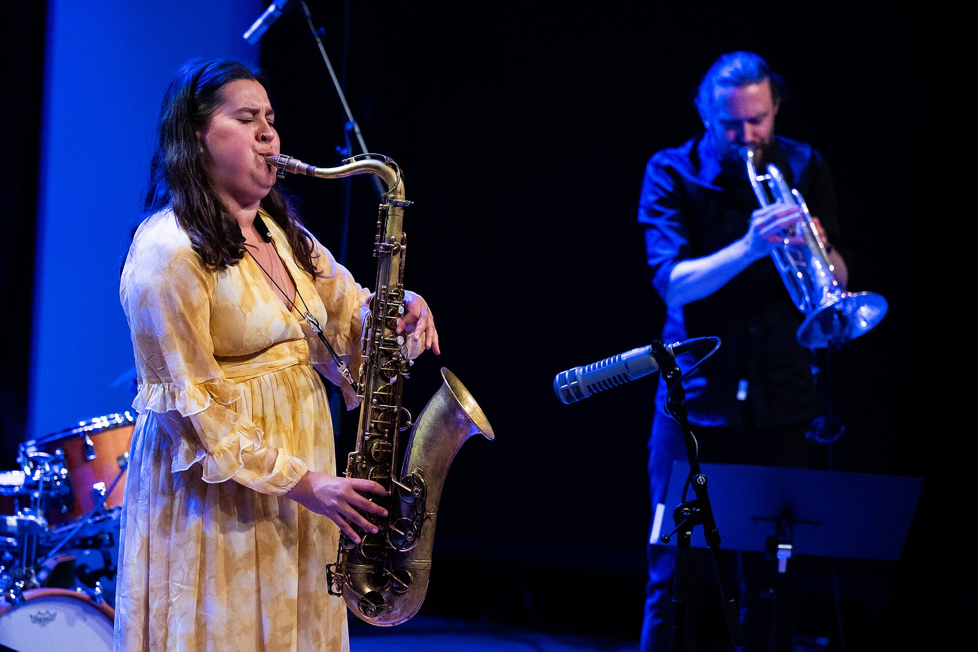 Mona Krogstad "Serenity now" med Veslemøy Narvesen, Hogne Kleiberg, Kertu Auer og special guest Kristoffer Lo. Sølvsalen, Kongsberg Jazzfestival 2024.
Foto: Birgit Fostervold @knipselyst

CC: BY-SA 2.0