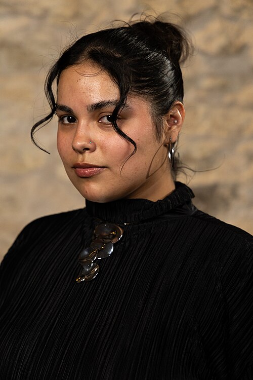 Monse, Private Jeweler, at the WikiPortraits studio at the 2025 SXSW Festival.