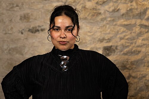 Monse, Private Jeweler, at the WikiPortraits studio at the 2025 SXSW Festival.
