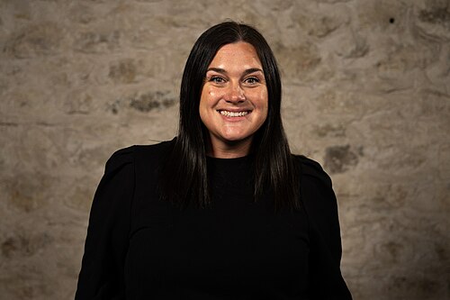 Morgan O'Donnell, Founder walk around town atx, at the WikiPortraits studio at the 2025 SXSW Festival.