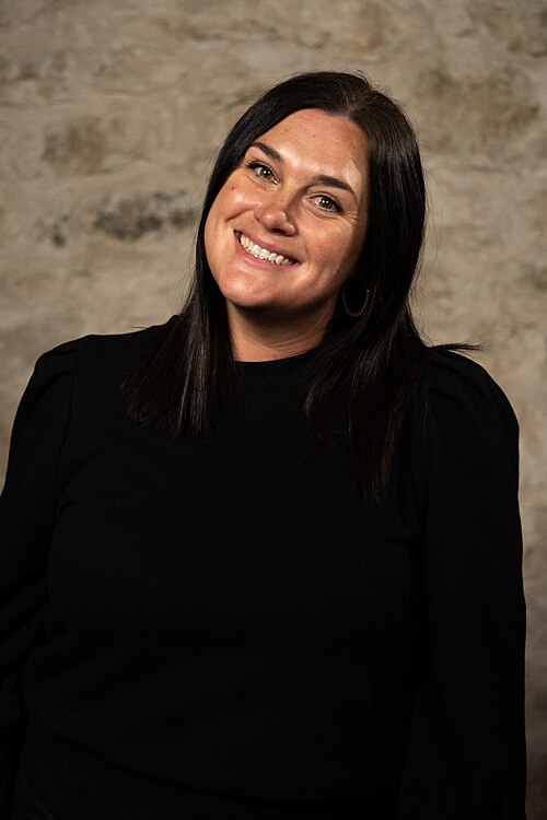 Morgan O'Donnell, Founder walk around town atx, at the WikiPortraits studio at the 2025 SXSW Festival.