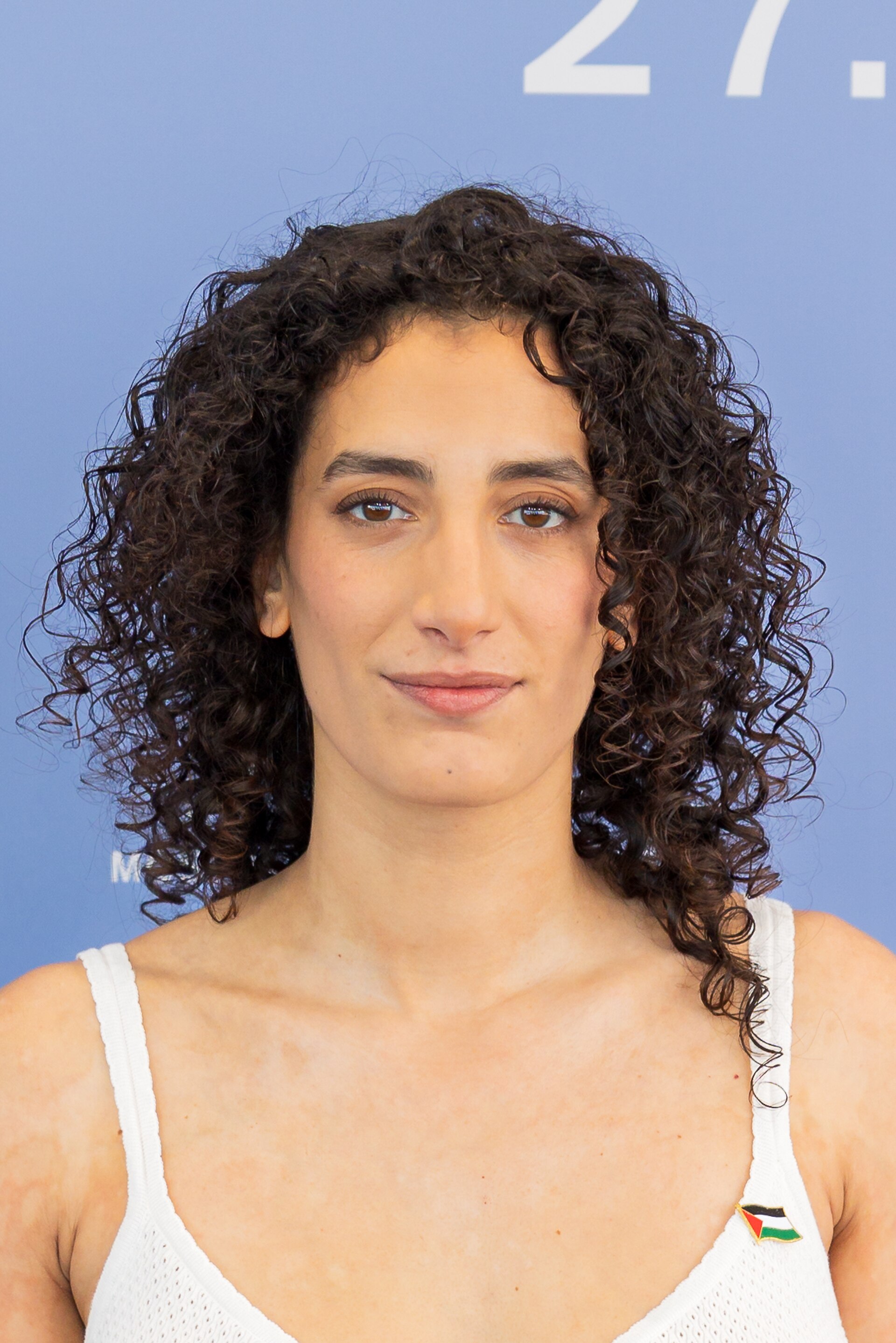 Mouna Soualem, actress, at 82nd Venice International Film Festival in Venice, Italy for the film grand ciel.