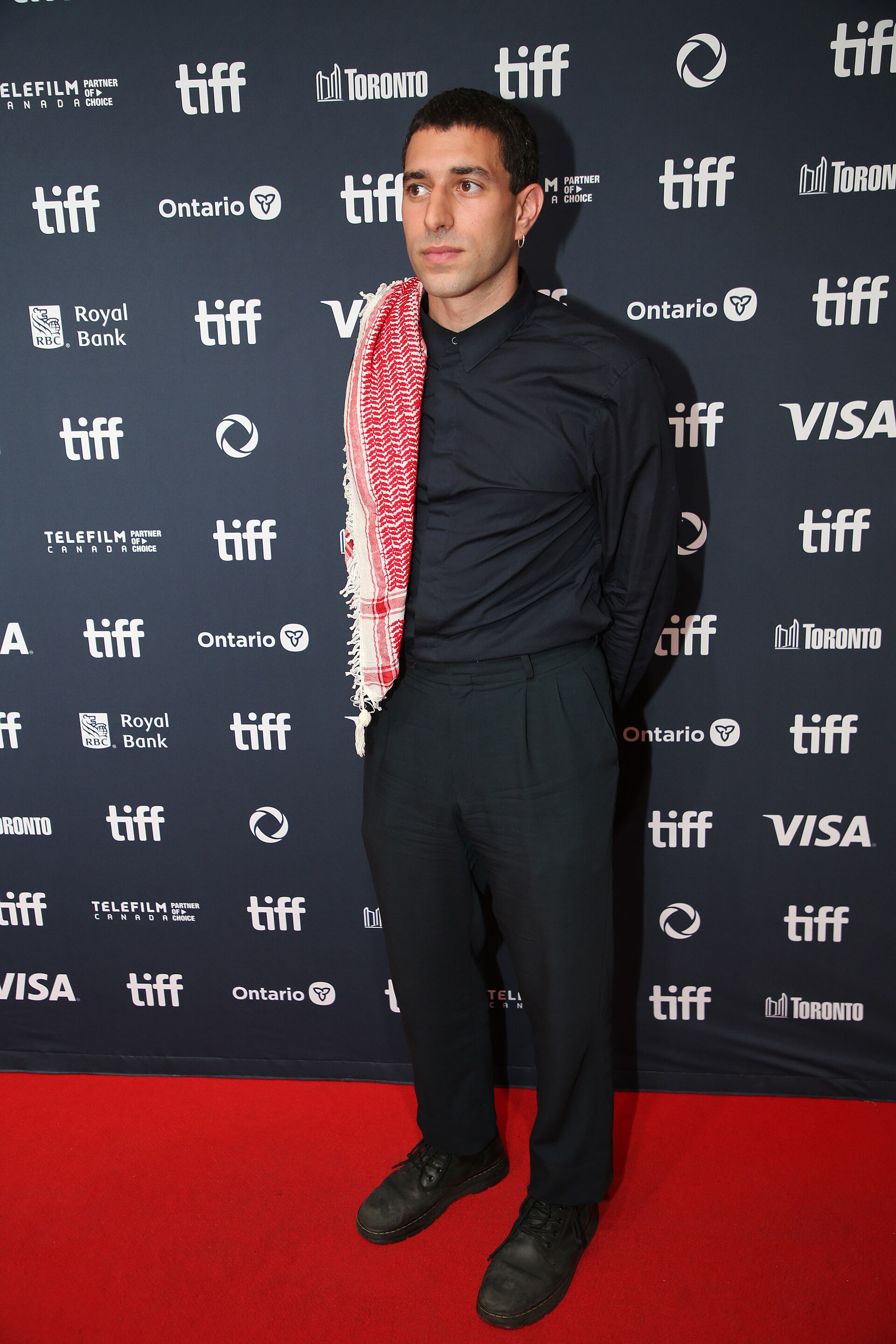 Mounir Al Shami, actor, at the 2024 Toronto International Film Festival (TIFF) for the movie Matt and Mara.