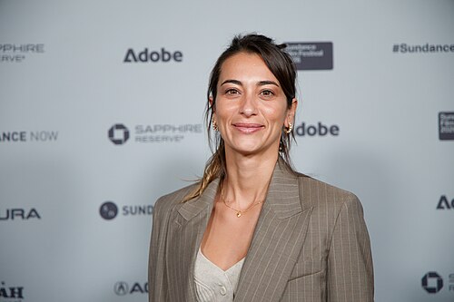 Myrsini Aristidou, film director, at the 2026 2026 Sundance Film Festival for the movie Hold Onto Me.