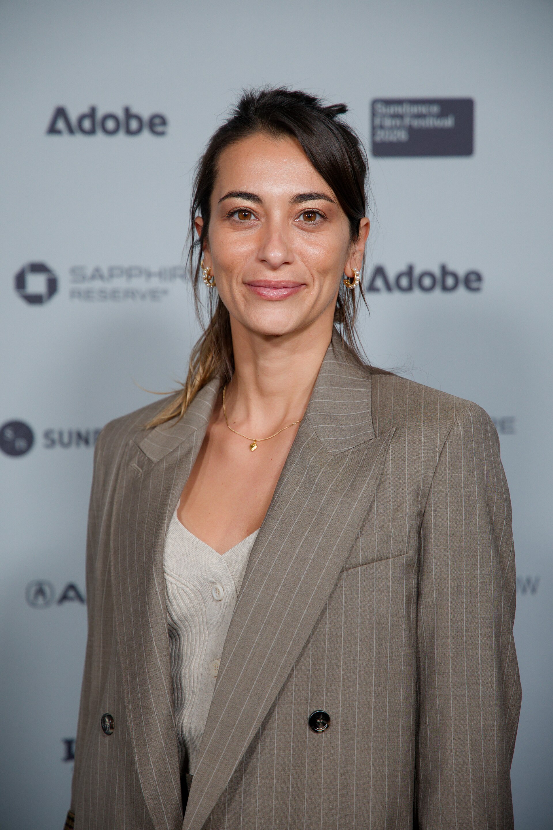 Myrsini Aristidou, director, at the 2026 2026 Sundance Film Festival for the movie Hold Onto Me.