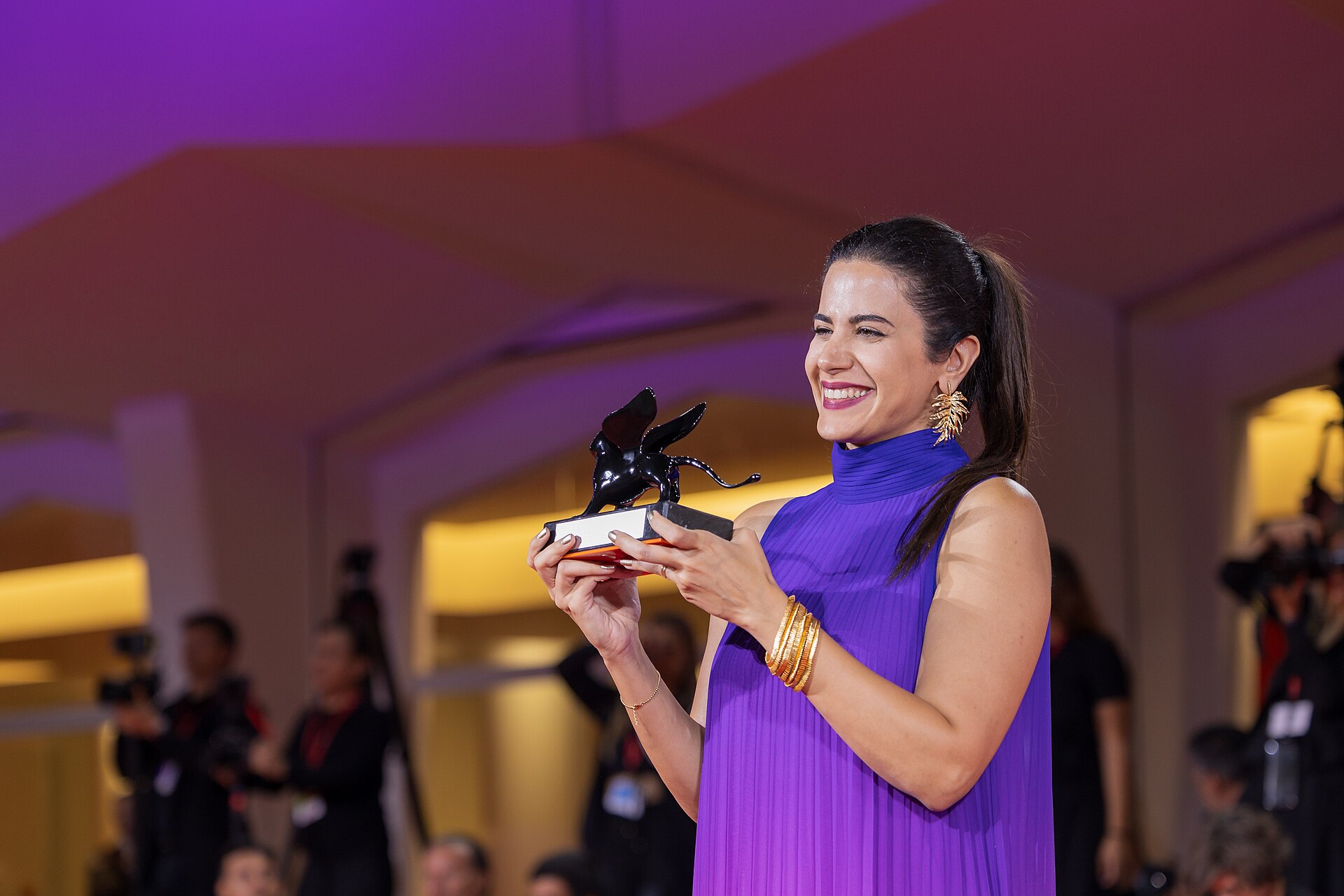 Négar Motevalymeidanshah, director, at 82nd Venice International Film Festival in Venice, Italy for the film Less than 5gr of Saffron.