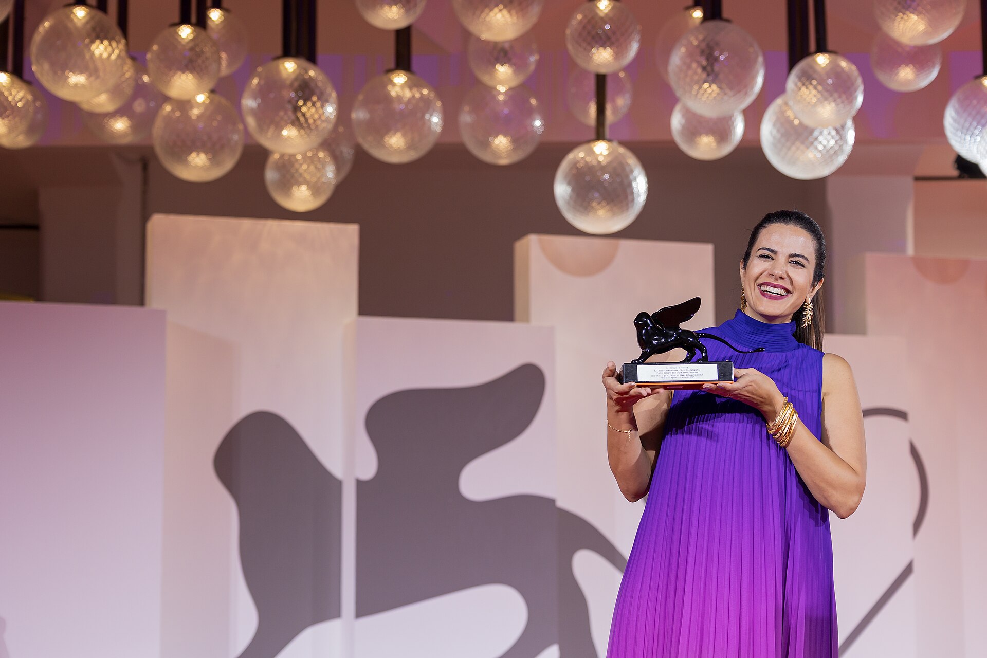 Négar Motevalymeidanshah, director, at 82nd Venice International Film Festival in Venice, Italy for the film Less than 5gr of Saffron.