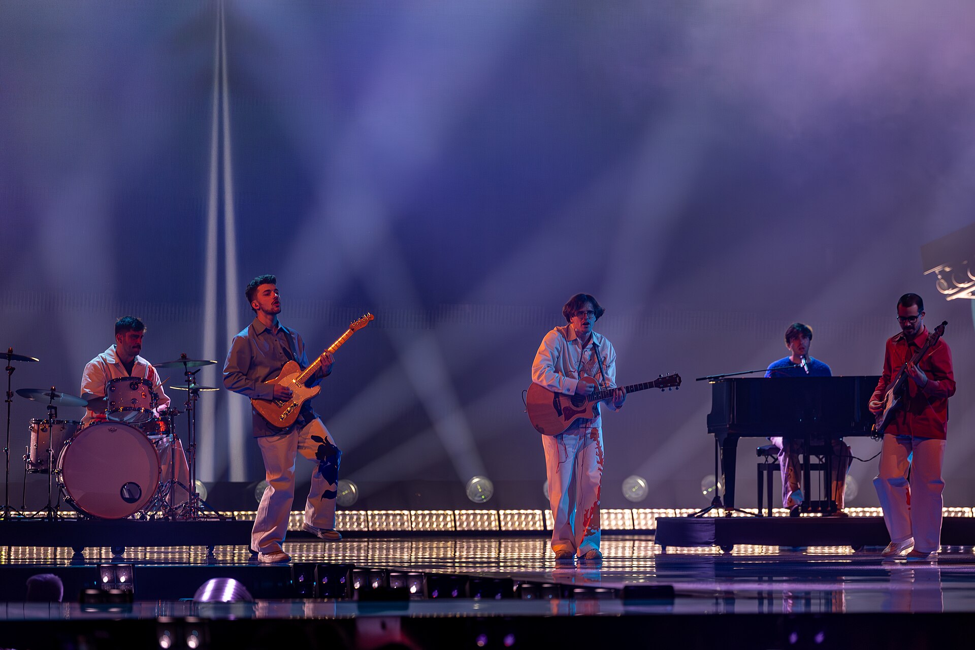 NAPA, representing Portugal, performing at Eurovision 2025 in Basel, Switzerland.