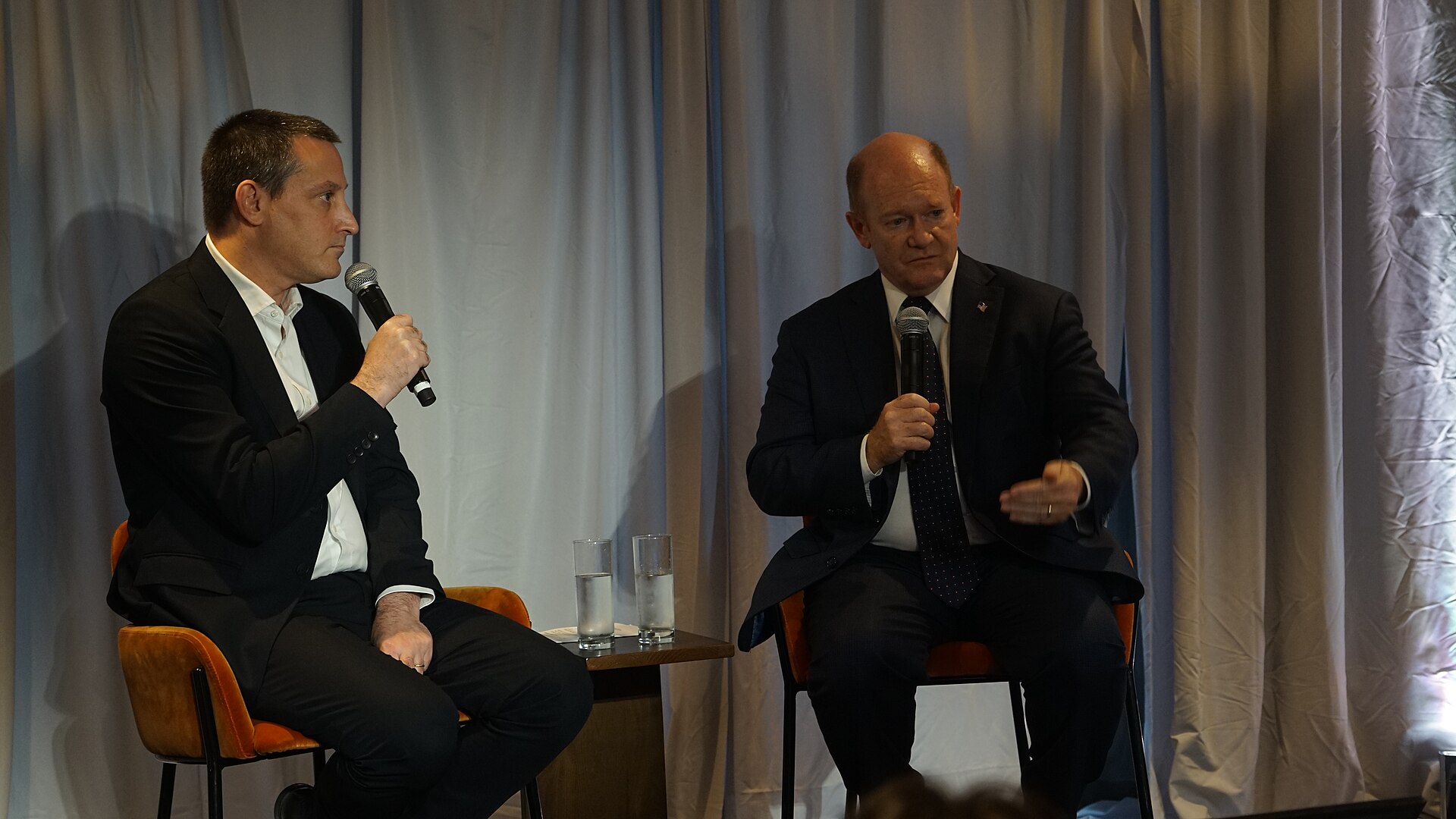 Barak Ravid, Chris Coons at Axios event for New York Climate Week 2025