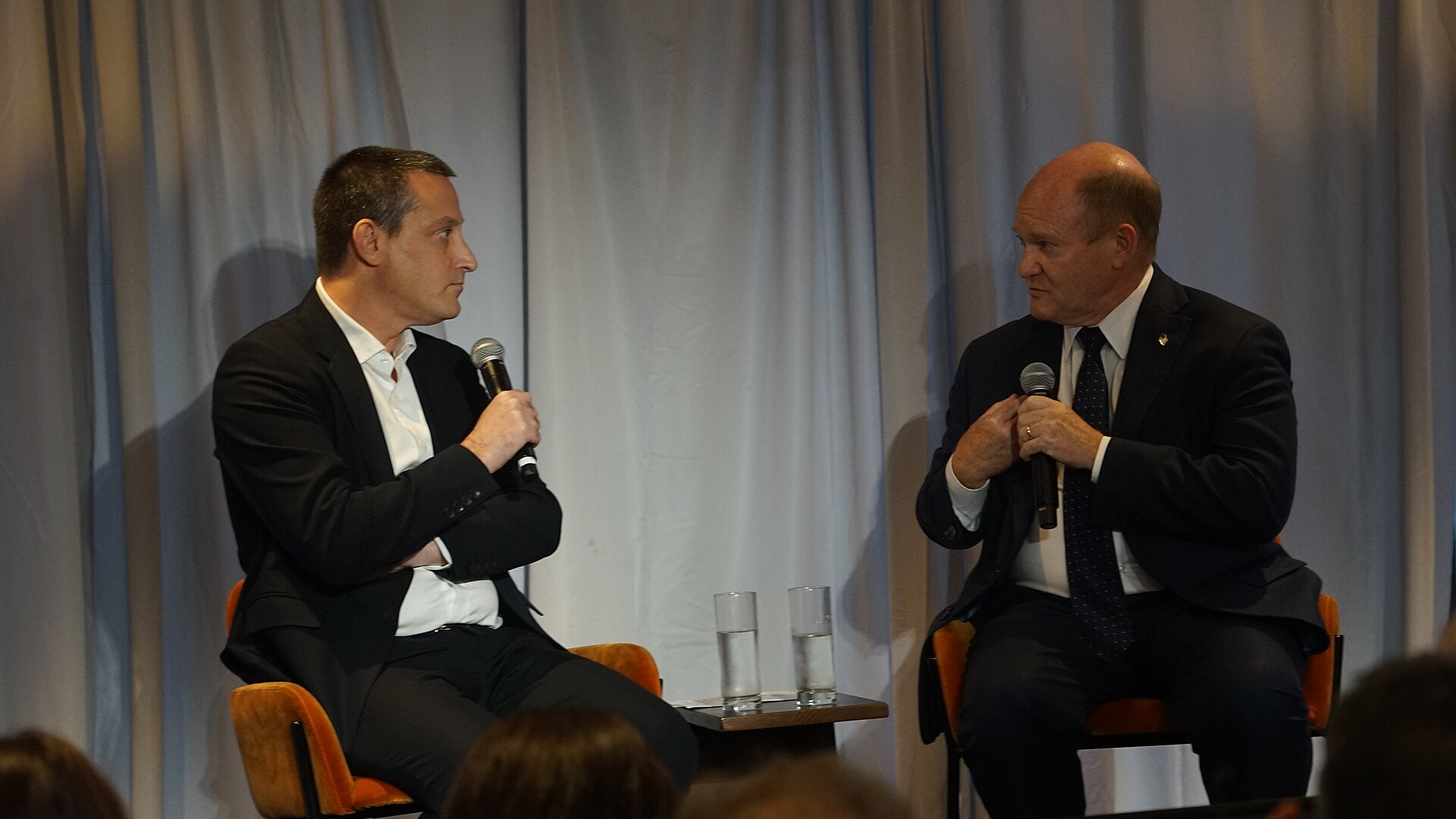 Barak Ravid, Chris Coons at Axios event for New York Climate Week 2025