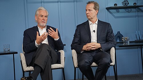 Jacek Olczak, Almar Latour at Wall Street Journal House at New York Climate Week 2025