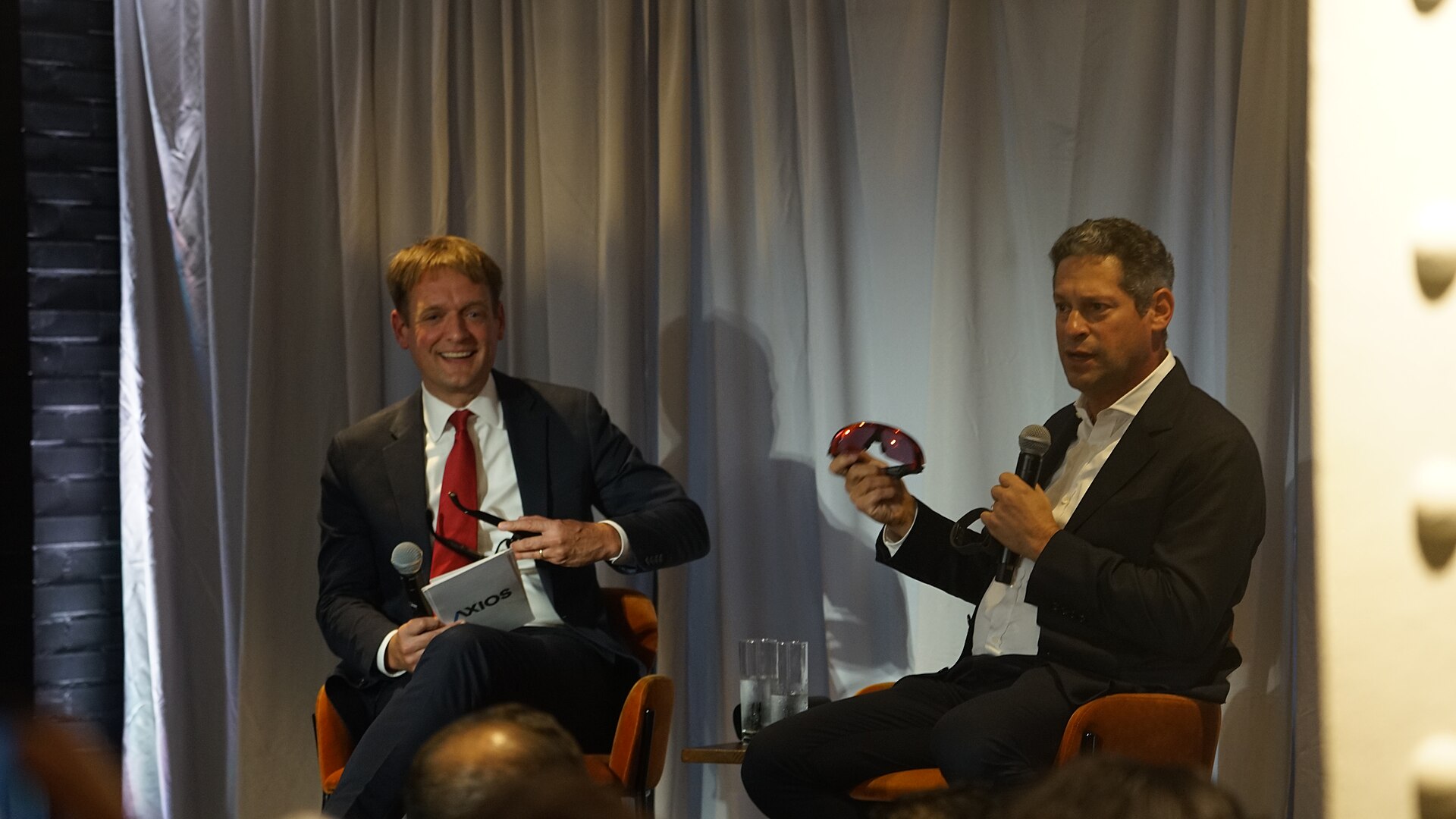 Axios publisher Nicholas Johnston and Meta president of global affairs Joel Kaplan at Axios New York Climate Week event 2025