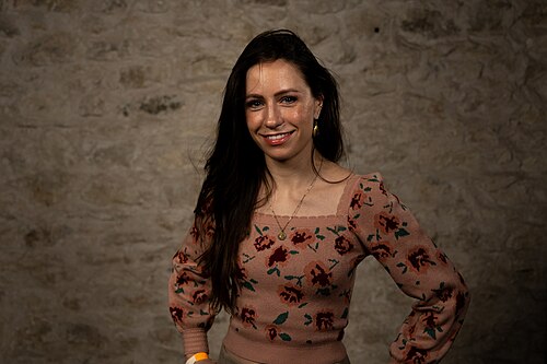 Nadejda Aseeva, Creator, at the WikiPortraits studio at the 2025 SXSW Festival.