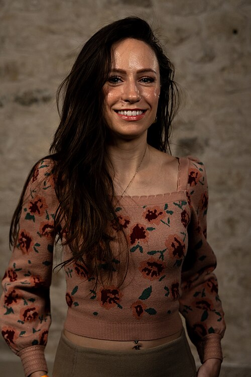 Nadejda Aseeva, Creator, at the WikiPortraits studio at the 2025 SXSW Festival.