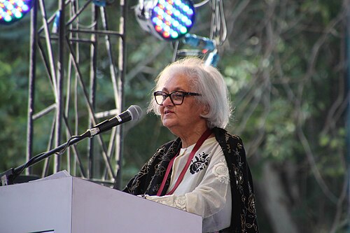 Namita Gokhale, writer, at the 2025 Jaipur Literature Festival in Jaipur, India