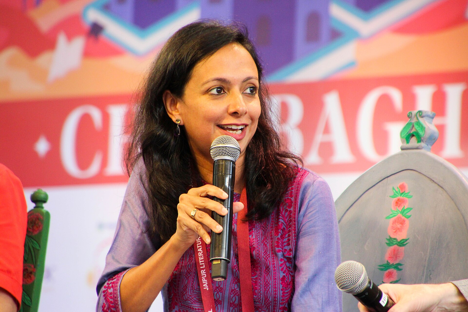 Nandini Nair, editor and writer, at the 2025 Jaipur Literature Festival in Jaipur, India.