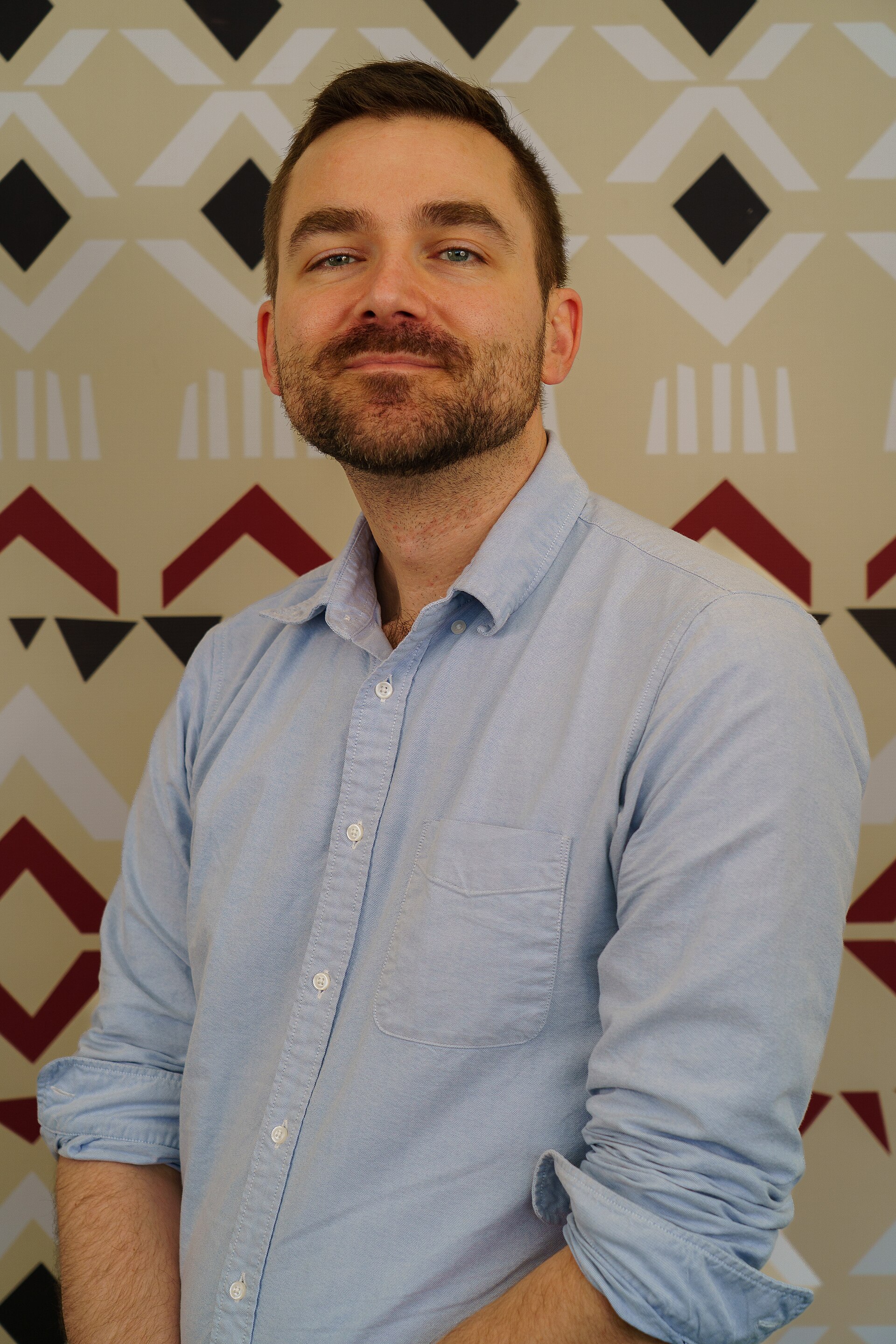 Nat Baca portrait at Wikimania 2025 WikiPortraits Studio