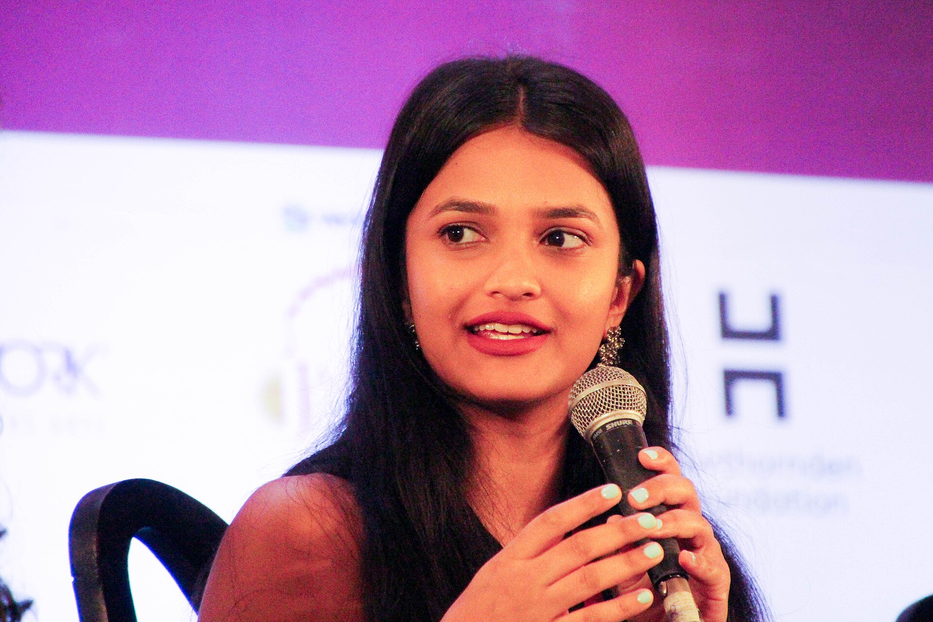 Nayantara Violet Alva, author and producer, at the 2025 Jaipur Literature Festival in Jaipur, India.
