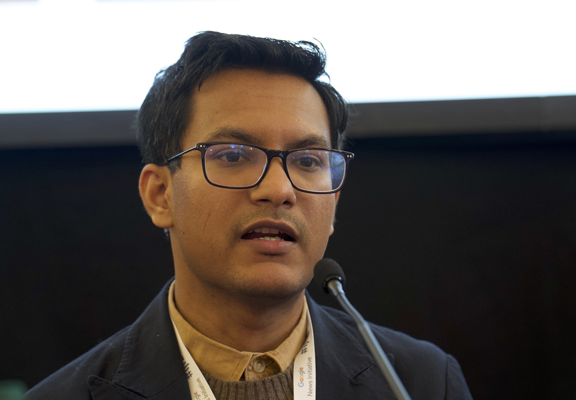 Nazmul Ahasan,  a reporter covering the U.S. economy at Bloomberg News, speaking at the International Journalism Festival 2024 in Perugia, Italy on a panel called Sigma Award winners: pulling data together.