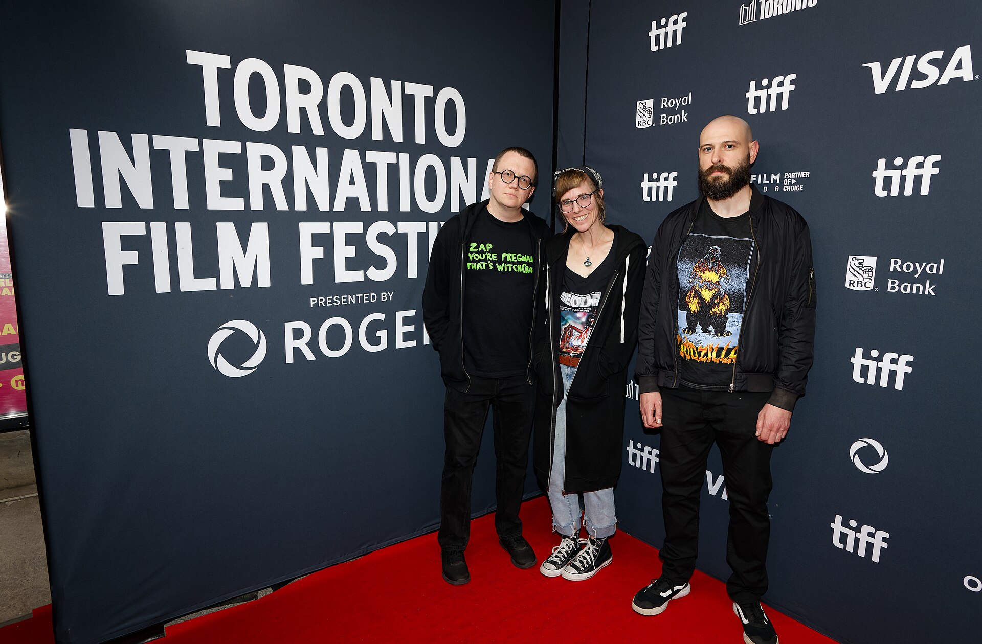 Nick Toti, Rachel Kempf, and Christian at the 2024 Toronto International Film Festival (TIFF) for the movie It Doesn't Get Any Better Than This.