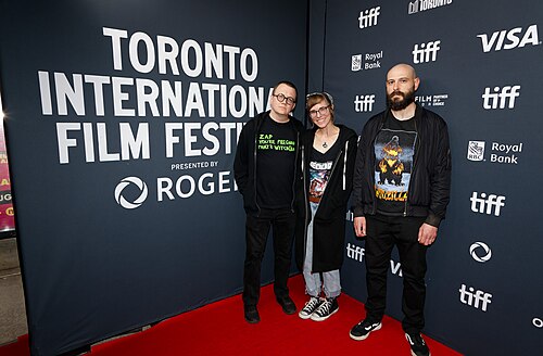 Nick Toti, Rachel Kempf, and Christian at the 2024 Toronto International Film Festival (TIFF) for the movie It Doesn't Get Any Better Than This.