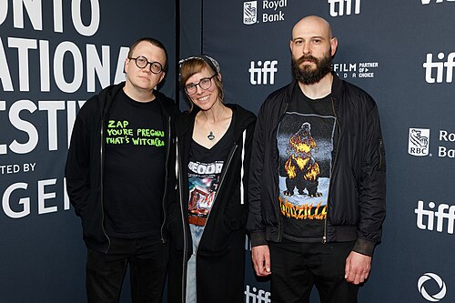 Nick Toti, Rachel Kempf, and Christian at the 2024 Toronto International Film Festival (TIFF) for the movie It Doesn't Get Any Better Than This.