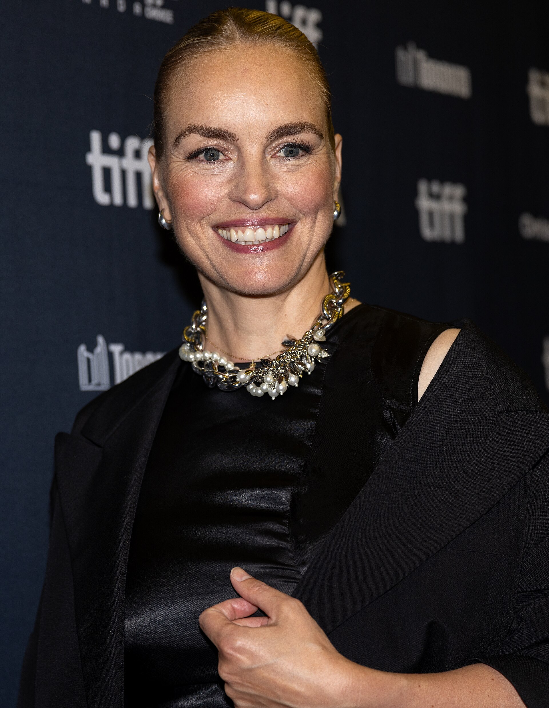 Nina Hoss, actor, at the 2025 Toronto International Film Festival (TIFF) for the movie Hedda.