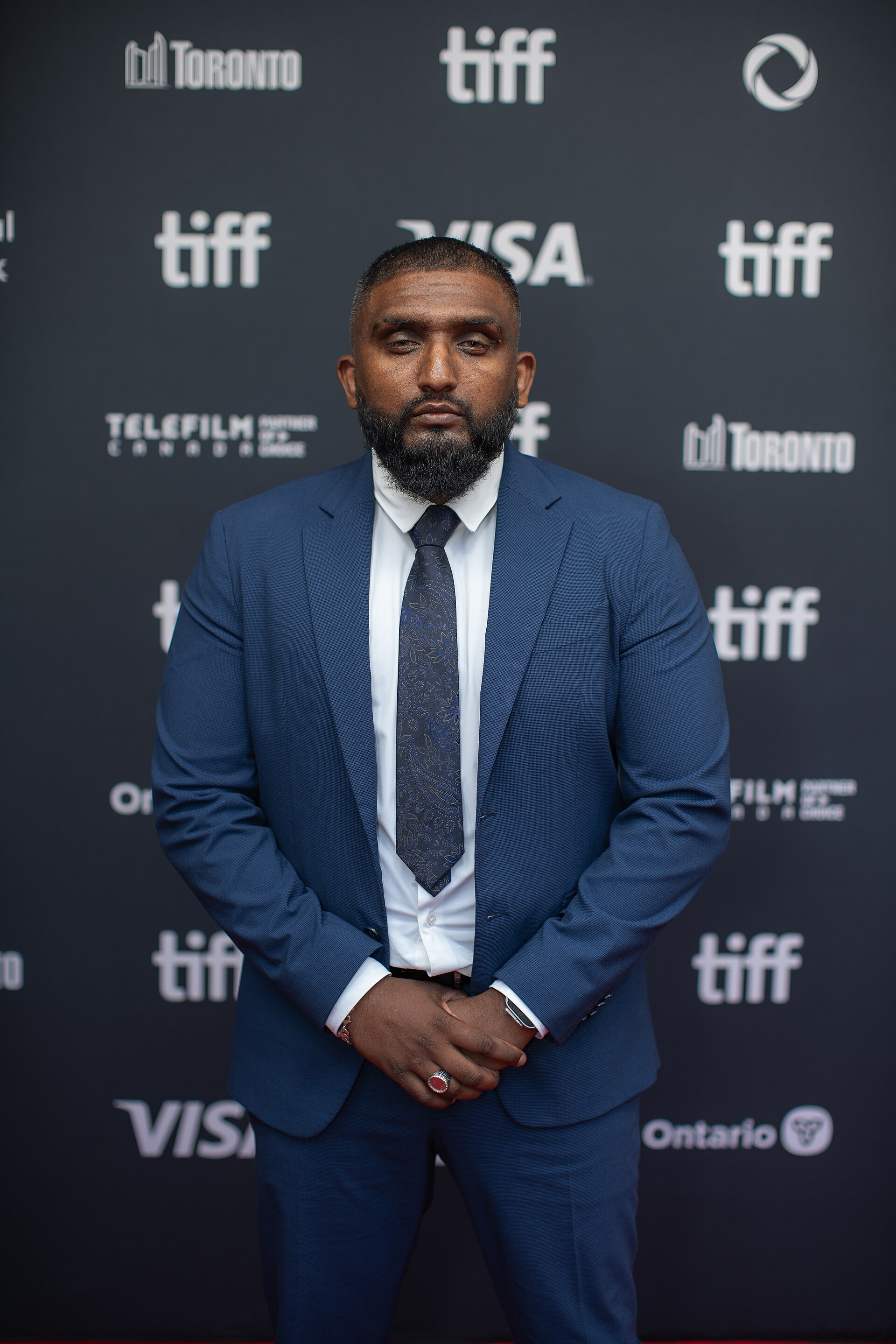 Nirojan Nallathamby, actor in 'Little Jaffna', at the 2024 Toronto International FIlm Festival